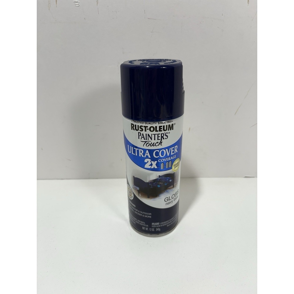 Rust-Oleum‎ Painter's Touch 2X Ultra Cover Gloss Spray Paint, Navy Blue, 12 Oz